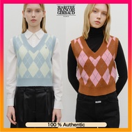 MARITHE FRANCOIS GIRBAUD W Argyle V-Neck Knit Vest - 2 Colors (2025 New)