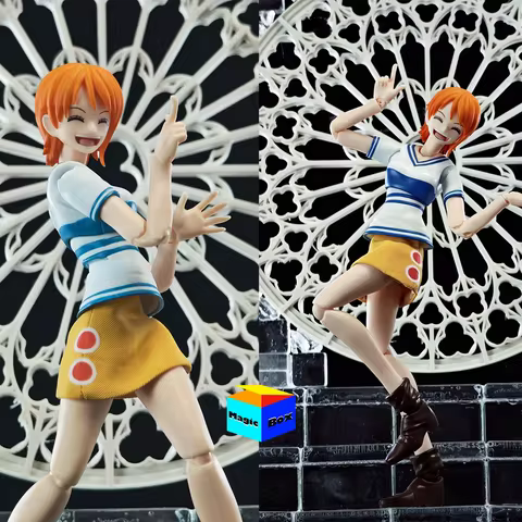 Handmade 1/12 Scale Female Soldier Japanese Manga Nami Yellow hip Hugging Skirt Clothes Accessories 