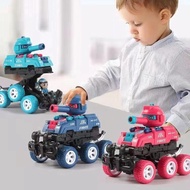 Tank Car Toy Rescue Bots Deformation Car Toy One-press Button Launch & Go Transformation Robot Vehic