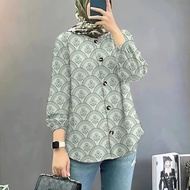 2026 Baju Muslimah Blouse Vintage T Shirt Daily Muslimah Plus Size Women's Long Sleeve Shirt S-5XL