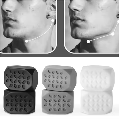 2 Pcs Jawline Exerciser Neck Face Jaw Exerciser for Men and Women Face Shaper & Double Chin Remover 