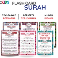 FYKIDS - FLASH CARD SURAH 6 SURAH WITH TRANSLATION - Colored Tajweed - Surah Surah