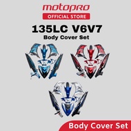 YAMAHA 135LC V6 V7 Body Cover Set Tanam Sticker Coverset LC LC135 Cyan Silver Blue Red 135LC Motorcy