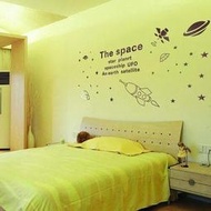 【閨蜜派】兒童房立體壁貼兒童房間卡通裝飾 科幻太空飛船火箭UFO壓克力壁貼