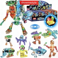 SMS Cute Transparent Tralalelo Tralala Figure Block Toy Tungtungtung Italian Brainrot Al Tralalero T