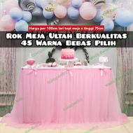 Birthday table decoration buffet curtain T75 curtain skirt tulle tile glitter party