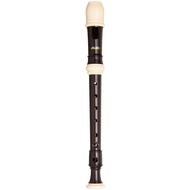 Toyama Musical Instruments AULOS Symphony Sopranino Recorder, Baroque Style, 507B(E) Black, Ivory 50
