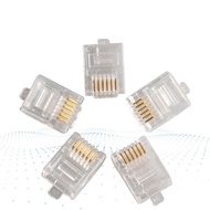 RJ12 6 pin CAT5 (5pcs) Telephone Plug Connector 6P6C