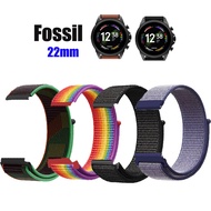 For Fossil Men Strap  Smart watch 22mm Band Nylon Loop Sports Soft Bracelet GEN 5 6 4 FS5132 FS4682 CH2953 FS5237