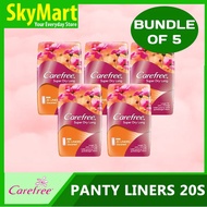 [Bundle of 5] D4 Carefree SuperDry Pantyliners (Unscented) 20S Sanitary Pads