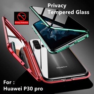 Featured Privacy Magnetic Tempered Glass Case Huawei P40 Pro P30 20 Pro Mate30 20 Pro Front+Back Anti-peeping Phone Case Cover