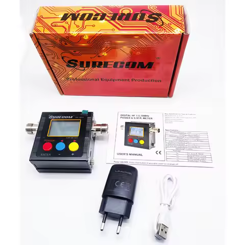 Original Surecom SW-102HF Watt Meter 1.5-70MHz 120W Power & S.W.R. Meter for CB Car Radio HF Transce