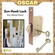 HL001-MORTISE STEEL SUN HOOK LOCK FOR STEEL GRILL DOOR