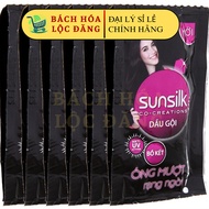 [Combo of 5 Sunsilk shampoo strings] Sunsilk shampoo is shiny, radiant and soft - 5.8ml x 10 packs.