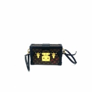 Louis Vuitton LV 棕色 Petite Malle 小號 晶片 硬盒 肩背包