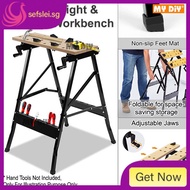 MYDIYHOMEDEPOT - Work Bench Portable Work Table Portable Work Bench Vice Table Multifunction Wood Working Table