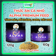 Cám Alpha Premium Feed - Thức ăn cao cấp cho cá guppy betta molly sọc ngựa (Hàng Công Ty)