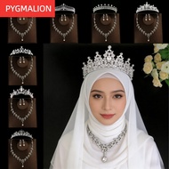 Bridal Jewelry Set ( Tiara + Necklace + Earrings ) Crystal Wedding Bride Accessories Luxury Crystal 