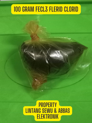 FeCl3 Flerid Cloride Pelarut Pcb Besi Klorida serbuk klorida pcb  100 GRAM