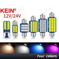 KEIN 2PCS 8Color 24V 12V Truck Led Car Ceiling Light T10 Festoon 31mm 39MM 36MM 28MM 41MM 194 C5W C1