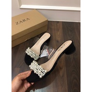 Ready Sandal Zara Diamond Shoes Heels 5cm Premium Brand Zara Size 35-40