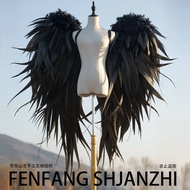 Oversized Black Wings Photo Wings Props Performance Wings cos Wings Black Wings