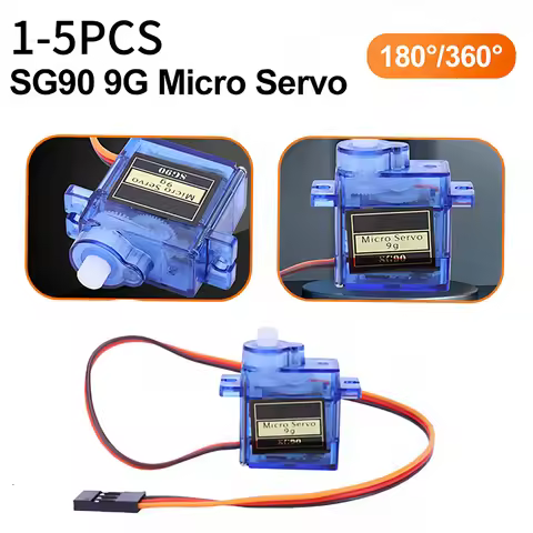 1-5PCS SG90 9G Micro Servo Servo Motor for RC Planes Robot Arm 180°/360° Fixed-Wing Servo Motor Cont
