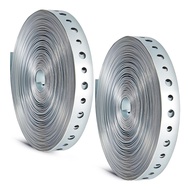 【GoS】-2 Rolls Galvanized Pipe Hanger Strap Strap Metal Strapping for Pipe Support Hanging