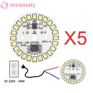 MXMUSTY 5pcs LED Chip Round LED Chip 5Pcs/lot Lighting Lamp 3W 5W 7W 9W 12W SMD 2835 PCB Board Light