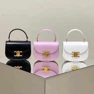 Celine 23 New Product mini besace Arc de Triomphe Saddle Bag Black Gold Handbag Shoulder Bag Messeng