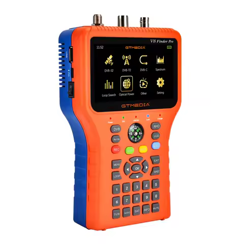 V8 finder pro 2 Satellite Finder Max Sat Tracker Handheld Sat Locator IKS 8bit H.265 Satellite Dish 