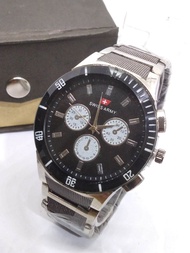 cod jam tangan pria swiss time army jam stainless