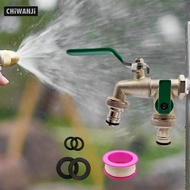 CHiWANji Garden Hose Splitter 2 Way Faucet Splitter Water Faucet Long Handle Tap Splitter Outdoor Ho