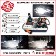 Breko Lattice Power Headlight Led Car Head Light B10 - Compatible With Honda Insight 2010-Above