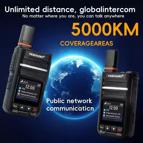 TIDRADIO TD-G18 Global POC Radio with 1 Year SIM Card Walkie Talkie Long Range 4G Network 2 Way Radi