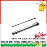 Pembuka Plug Spanar / Plug Opener Spanner 14mm,18mm,19mm,21mm and 16mm - Perodua , Proton , Toyota ,