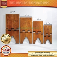 Rehal Rekal Small Folding Quran Reading Table Carved Mahogany Wood Polish Size 12 (L 27 Cm W 12cm) W