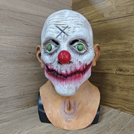 NEW Horror Clown Latex Mask Halloween Haunted House Cosplay Full Head Mask Carnival Party Role Play 