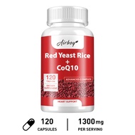 Red Yeast Rice with Coenzyme Q10 Supplement - Advanced Healthy Heart Formula for Men and Women