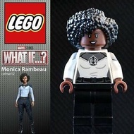 Lego 71031 Minifigures Marvel  Monica Rambeau 連底板 說明書 包裝袋  (全新開袋確認)