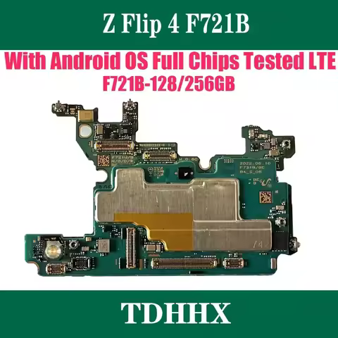 Original Logic Main Board Z Flip 4 Motherboard with Full Chips, Unlocked Plate, Android Mainboard, 2