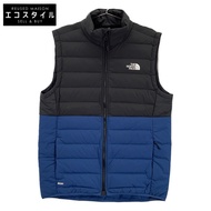 The North Face NF0A7UJR 黑藍配色 BELLEVIEW 彈性羽絨背心 / Belleview 彈性羽絨背心，L 碼 [二手]