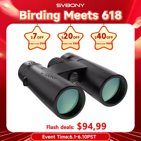 Svbony SV202 Upgraded Wide-angle ED Binoculars 8x32/8x42/10x42 Bak4 Prism IPX7 Waterproof Fogproof f