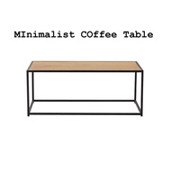 [Ready Stock] Minimalist / Coffee table / MDF  TableTop with epoxy metal body rectangular  / console table / meja kopi /