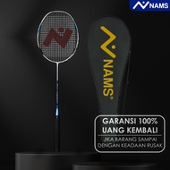 Nams Badminton Racket Blue Ice Bag Compound/ / Includes 21-24 Lbs Strings