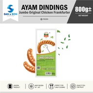 AYAM DINDINGS Jumbo Original Chicken Frankfurter -800GM San&Son