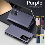 1pc Multi-Color Luxury Flip Cover Smart Window Frame Design Phone Case Compatible With Galaxy A55 A5
