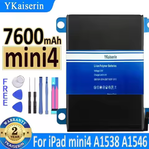 Tablet Battery 7600Mah For Apple Ipad Mini 4 Mini4 A1538 A1546 A1550 High-Efficiency