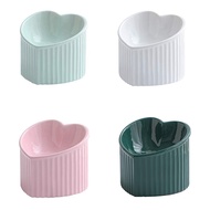 Ceramic Raised -Bowls,Tilted Elevated Food or Water Bowls,Stress Free,Backflow Prevention,Dishwasher Microwave Safe