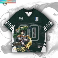 VELVOR PREMIUM OVERSIZE ANIME JERSEY CHILDREN Jersey ATTACK ON TITAN 00 SERIES NUMBER JERSEY FULL Je